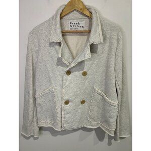 FRANK & EILEEN Light Gray Belfast Mini Pea Coat Jacket size XL